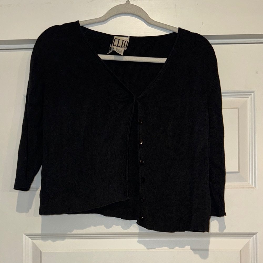 Clio Black V-Neck Cardigan